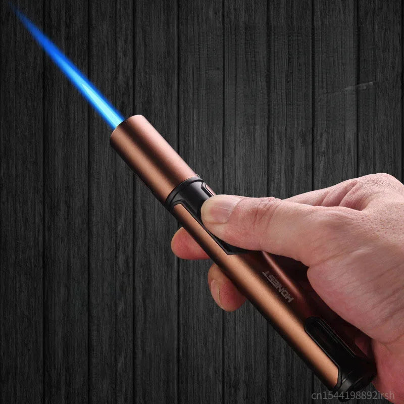 JOBON Windproof Turbine Torch Lighter — Blue Flame Butane Gas for BBQ, Kitchen & Welding