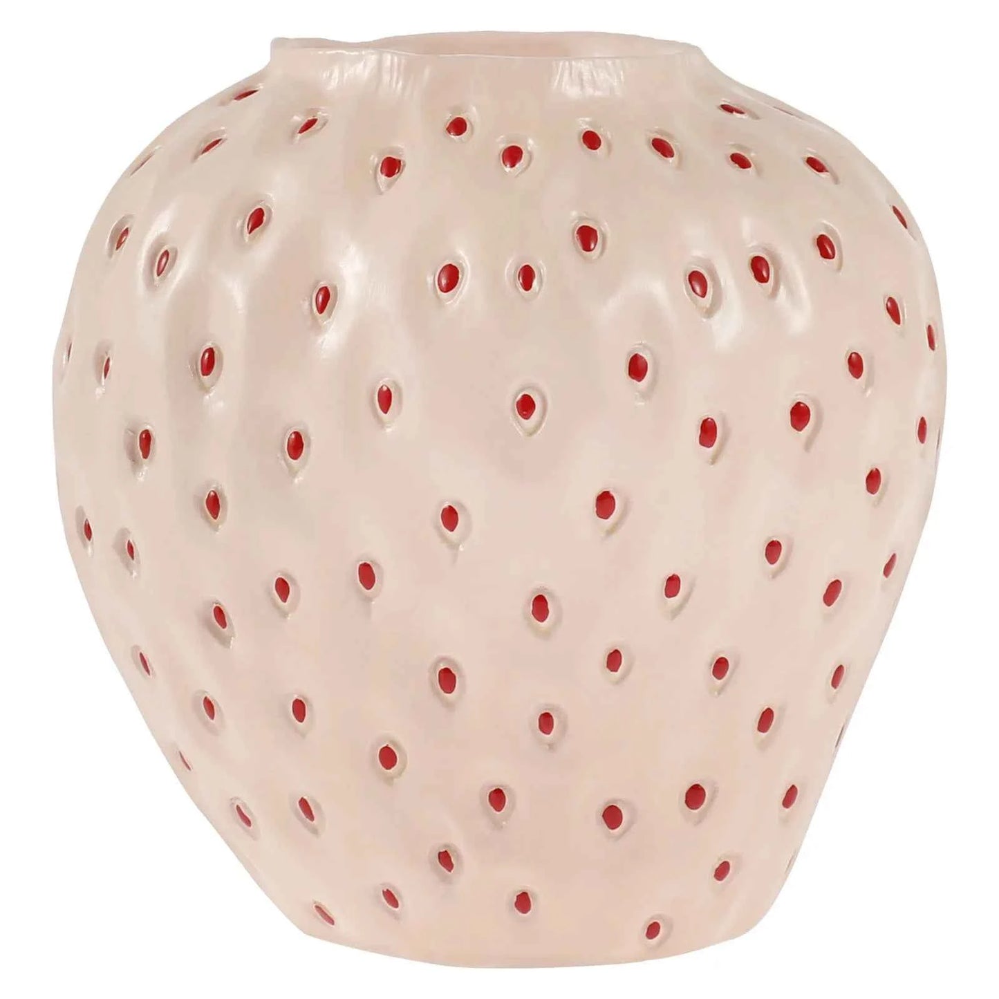 Strawberry Vase Ceramic Flower Vase Decorative Ceramic Vase Cute Strawberry Shape Vase Unique Vase for Flowers Realistic Vase