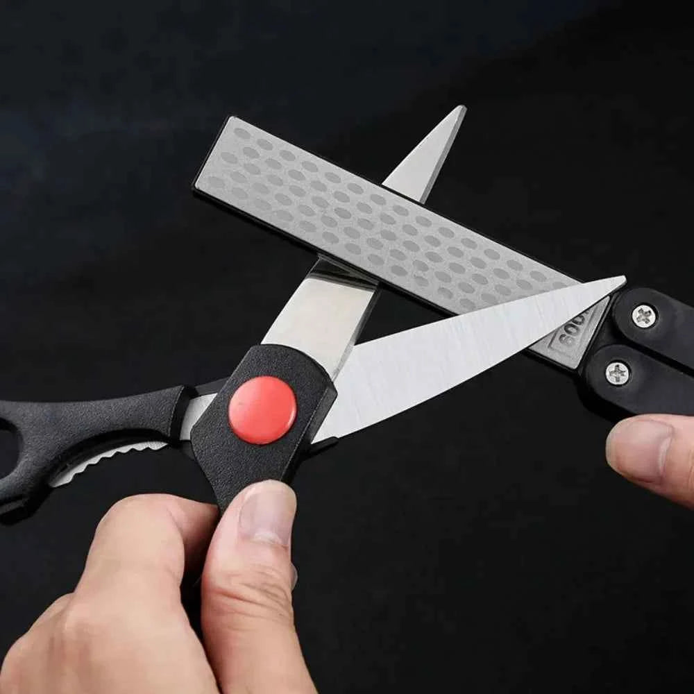 Folding Diamond Knife Sharpener Double-Sided Outdoor Portable Pocket Diamond Sharpening Stone Kitchen Tools Accessories Gadgets