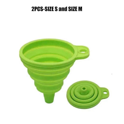 Kitchen Silicone Funnel  Foldable Funnel for Filling Water Bottle With Liquid Transfer Portable Oil Pot Funnel Kitchen Gadgets