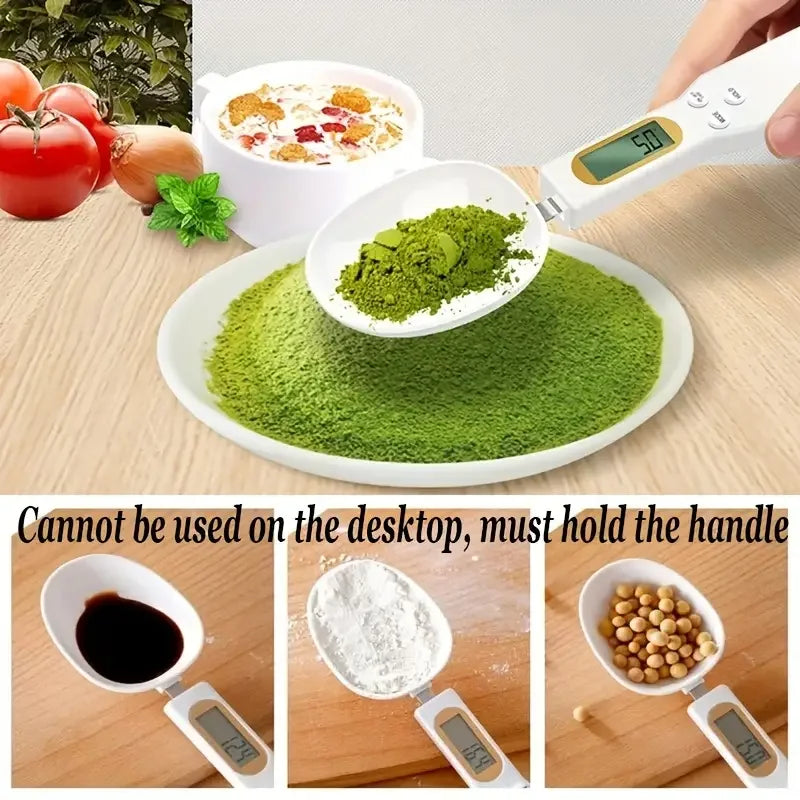 Mini Digital Spoon Scale with LCD Display, 0.1g to 500g for Coffee and Cooking