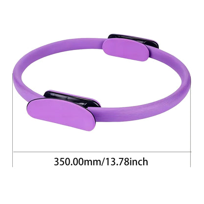 Pilates Ring Fitness Ring with Non Slip Handles for Core Workout (Purple)