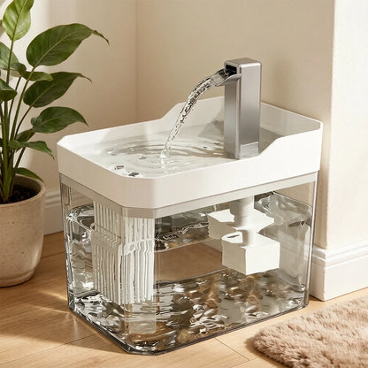 Auto-Filter Recirculating Cat Water Fountain