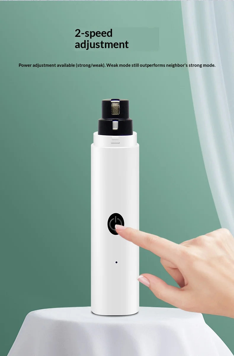 Quiet Electric Nail Grinder with LED Light & Safety Guard