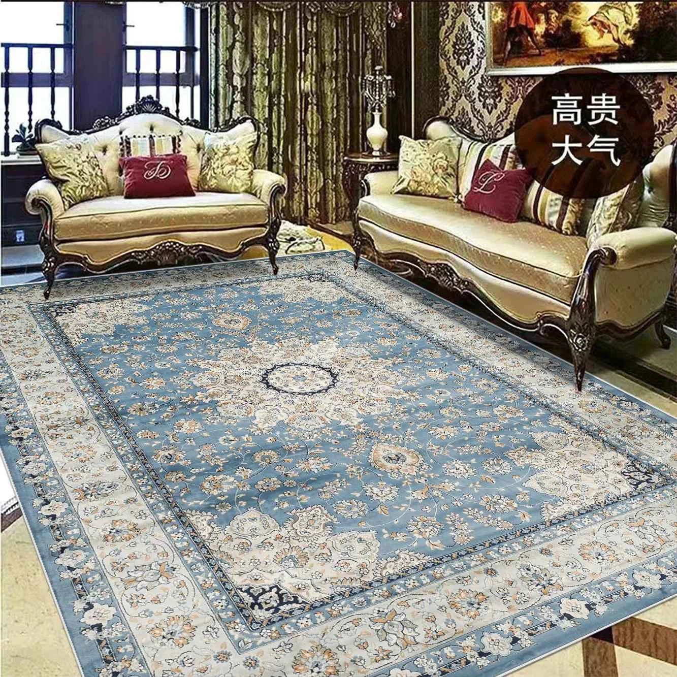 Ethnic Style Carpet for Living Room Home Decoration Bedroom Carpets Large Area Luxury Rug American Hairless Coffee Table Mat