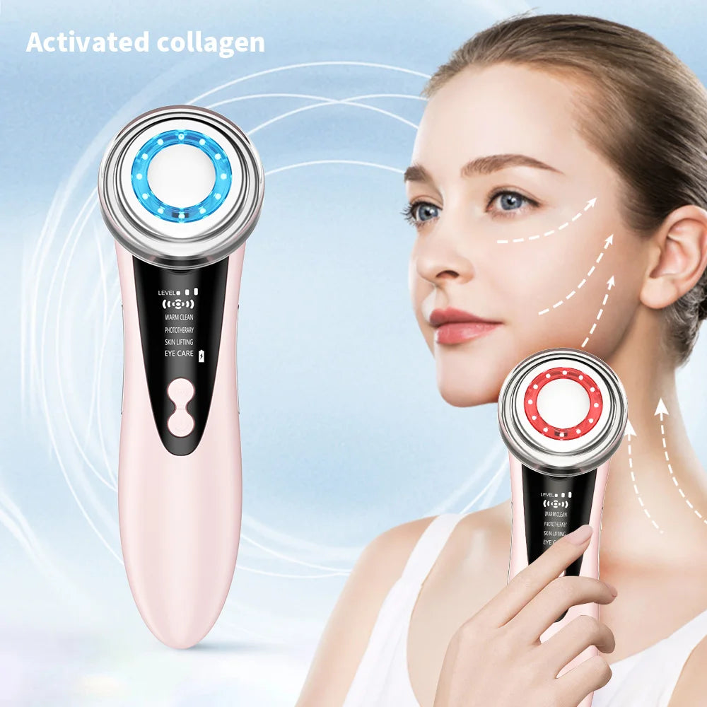 4-in-1 Facial Cleansing Brush with LED Light Therapy