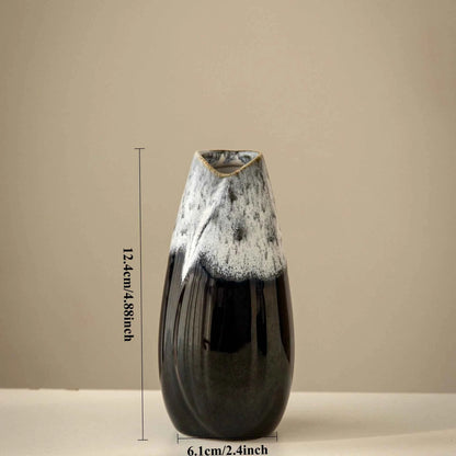 Japanese Style Ceramic Kiln Glazed Retro Vase Handmade Flower Arrangement Decoration Living Room Foyer Vase