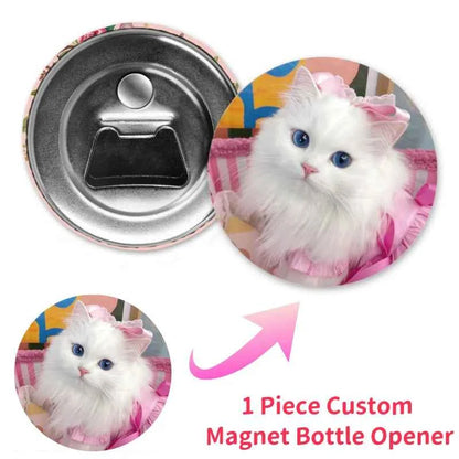 Customized Personalized Magnetic Tinplate Bottle Opener Text Picture Logo Printing Travel Portable Gift For Friends Wholesale