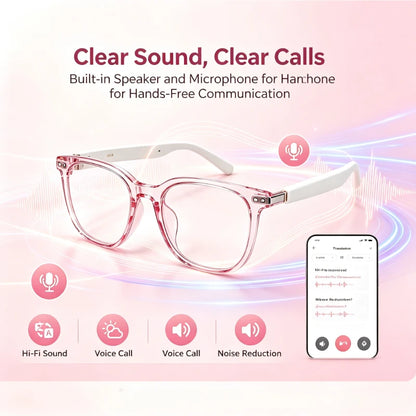 Smart Translation Glasses – 160 Languages, Photochromic Lenses, Bluetooth Audio, Drive & Cycle Safe