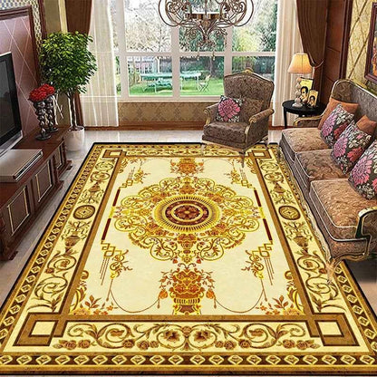 Retro Bohemian Persian Style Carpet for Living Room Comfortable Soft Non-slip Bedroom Rugs Classical Entrance Door Mat Washable