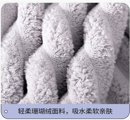 Enlarged Thick Coral Velvet Towel — Sports, Beach & Household Wrap