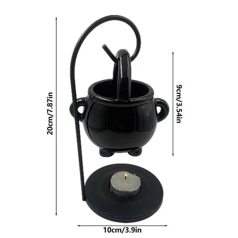 Hanging Cauldron Wax Burner Witch Caldron Pot Candle Holder Witchcraft Supplies Essential Oil Incense Aroma Diffuser Home Decor