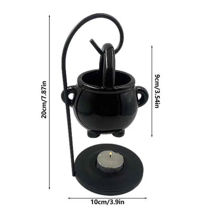 Hanging Cauldron Wax Burner Witch Caldron Pot Candle Holder Witchcraft Supplies Essential Oil Incense Aroma Diffuser Home Decor