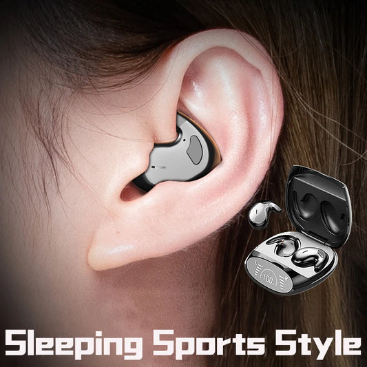 SK Ultra-Thin Sleep Headphones – Bluetooth 5.3, Invisible In-Ear, Waterproof, Sport & Sleep