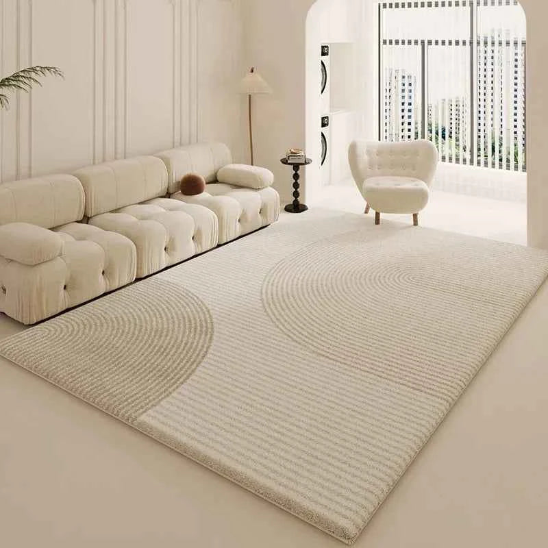 Wabi-sabi Style Carpets for Living Room White Bedroom Decor Plush Carpet Modern Thickened Minimalist Rug Fluffy Soft Bedside Mat