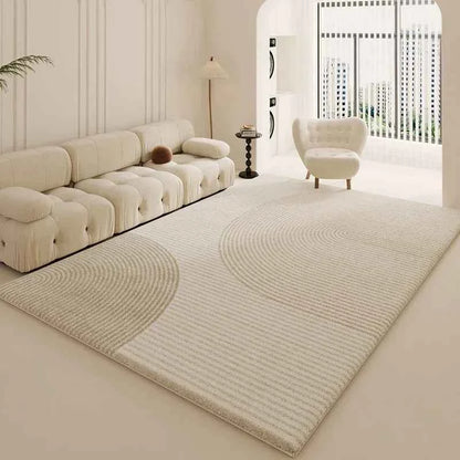 Wabi-sabi Style Carpets for Living Room White Bedroom Decor Plush Carpet Modern Thickened Minimalist Rug Fluffy Soft Bedside Mat