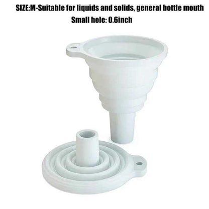 Kitchen Silicone Funnel  Foldable Funnel for Filling Water Bottle With Liquid Transfer Portable Oil Pot Funnel Kitchen Gadgets