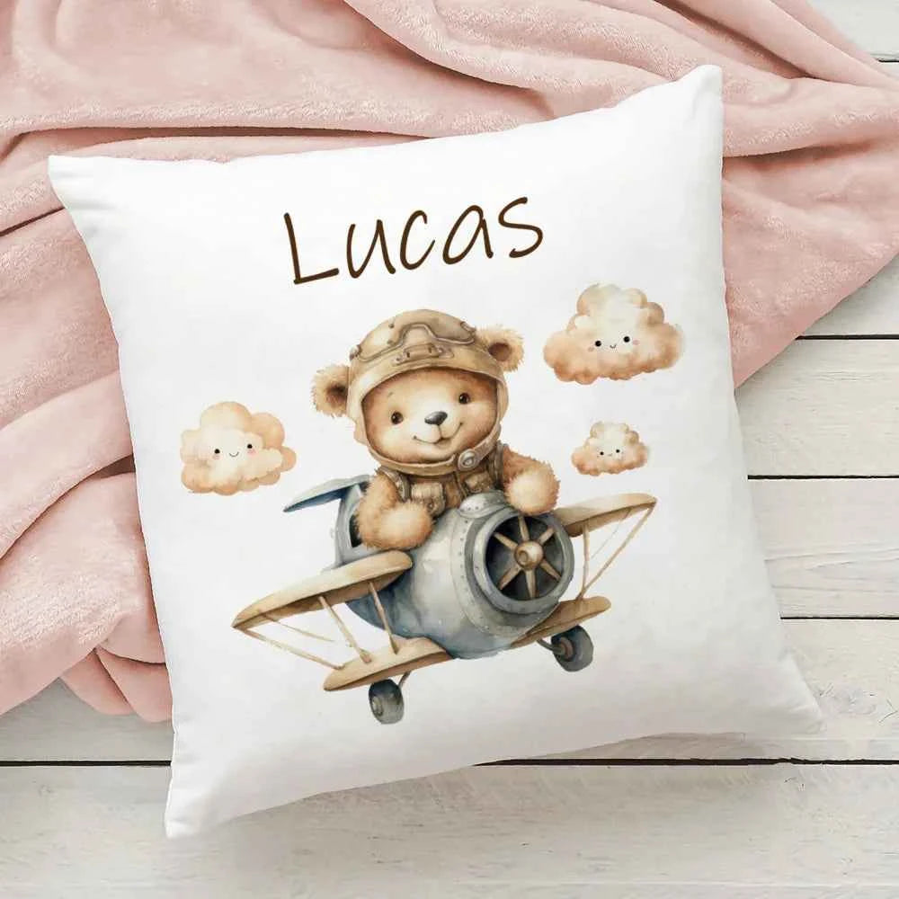 Personalized Pillow Cover Fire Custom Name Pillow Dust Case Kids Bedroom Decor Pillowcase Birthday Shower Gifts for Children