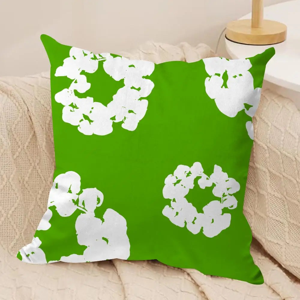 Denim Tear Print Double-Sided Plush Cushion Cover