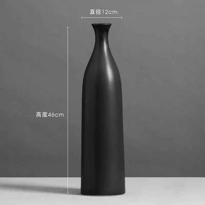 Black and White Ceramic Vase Decoration Modern Creative Simple Flower Arrangement Table Living Room Home Soft Decoration