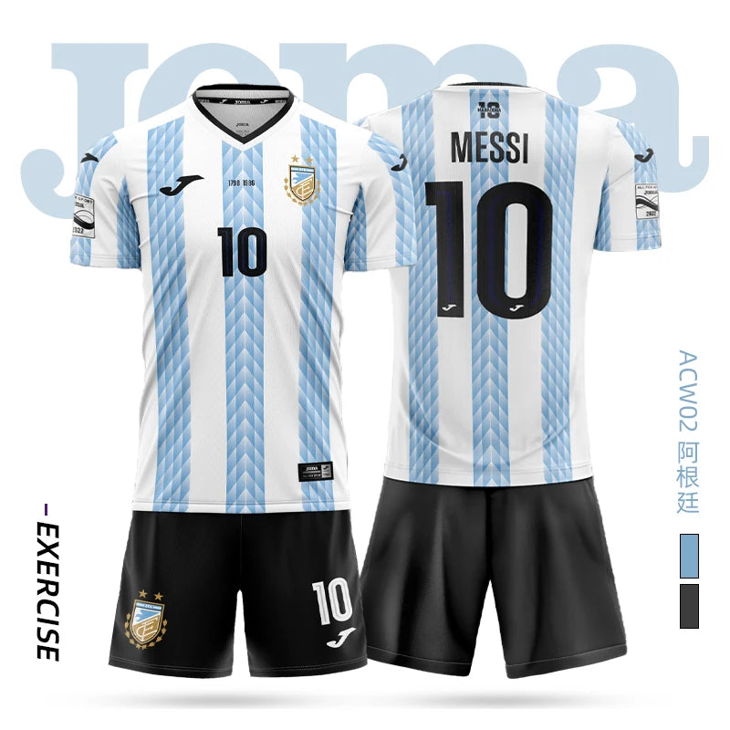 joma Homer soccer jersey short-sleeved shirt + shorts set 3DT T-shirt children's training uniform team match soccer jersey