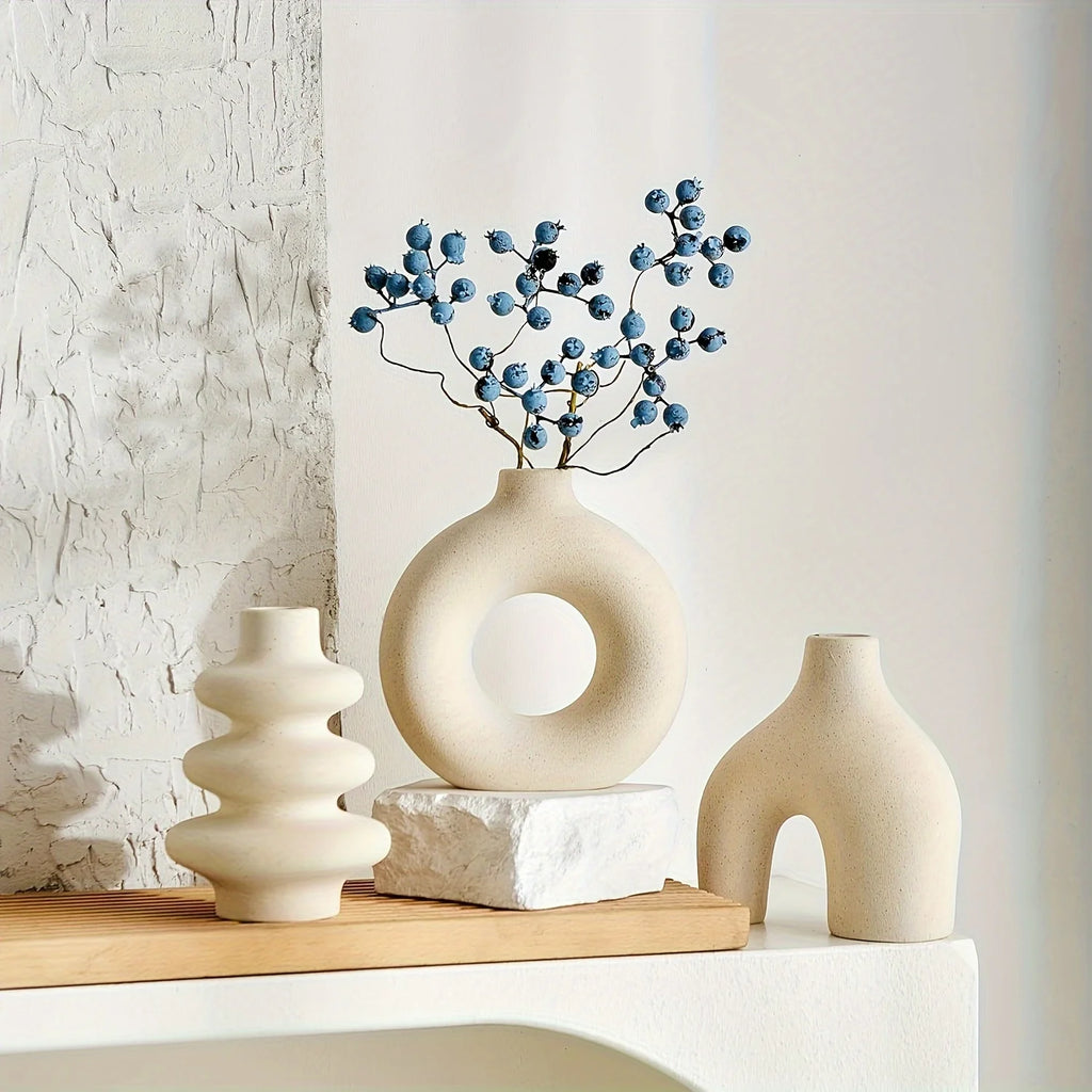 Ensemble de vases en céramique bohèmes, ornements de vases décoratifs, pour mariage, salon, chambre, café, cadeaux de décoration de table à manger