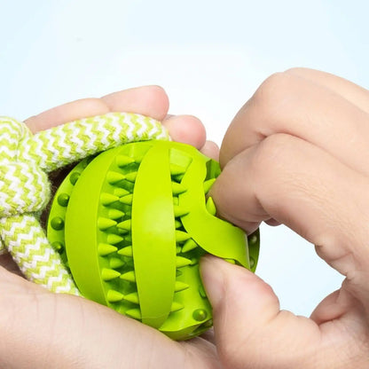 Bite-Resistant Cotton Rope Treat Ball for Dogs