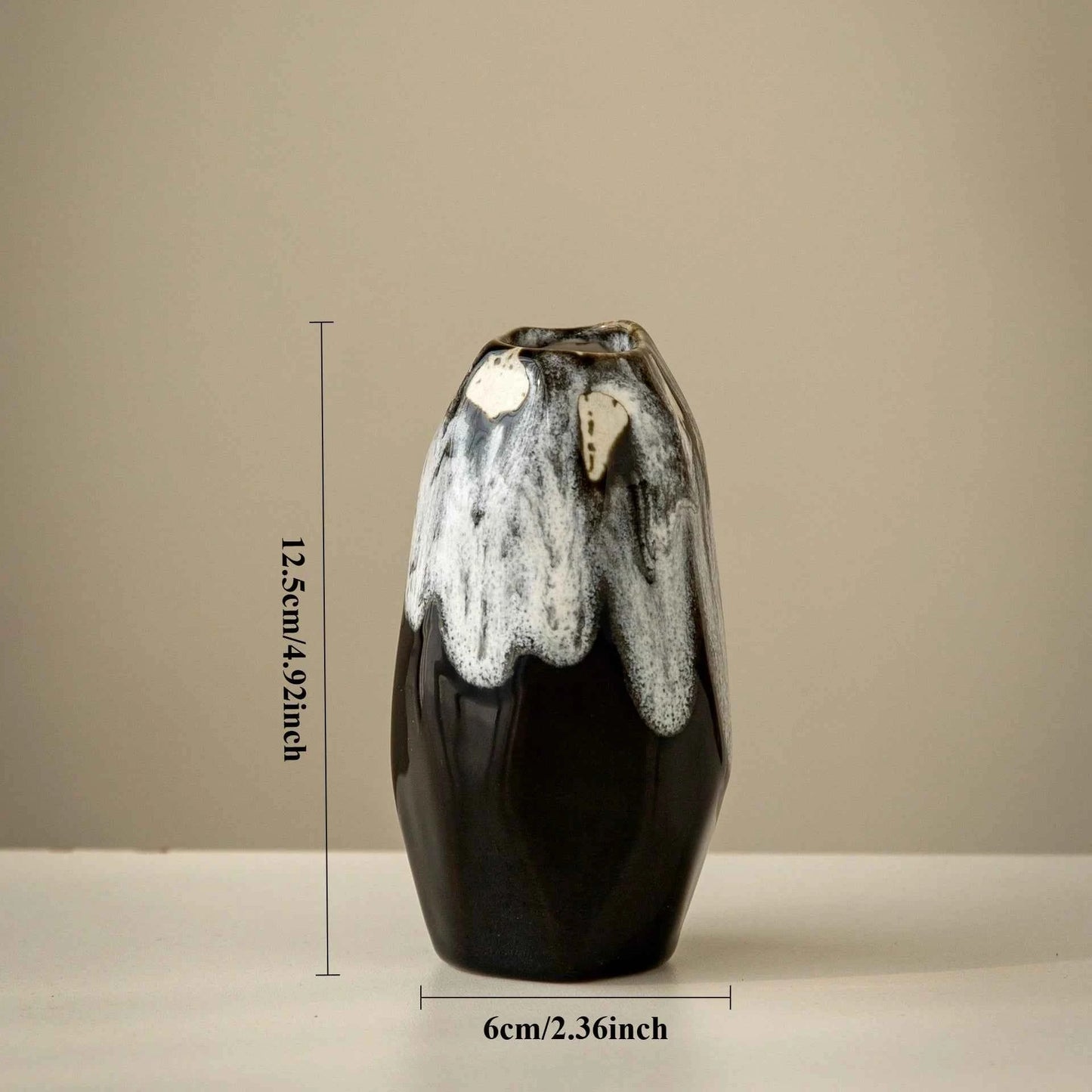 Japanese Style Ceramic Kiln Glazed Retro Vase Handmade Flower Arrangement Decoration Living Room Foyer Vase