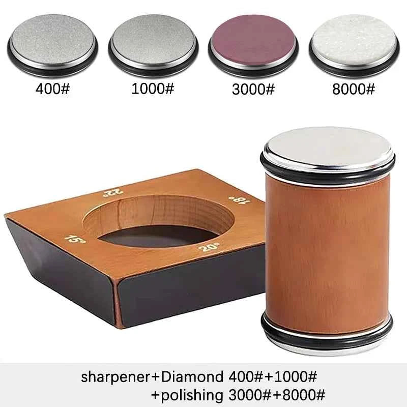 4 Angles Rolling Knife Sharpener Kit For Straight Edge Roller Knife Sharpening With Industry Diamonds Whetstone Chef Knife Set