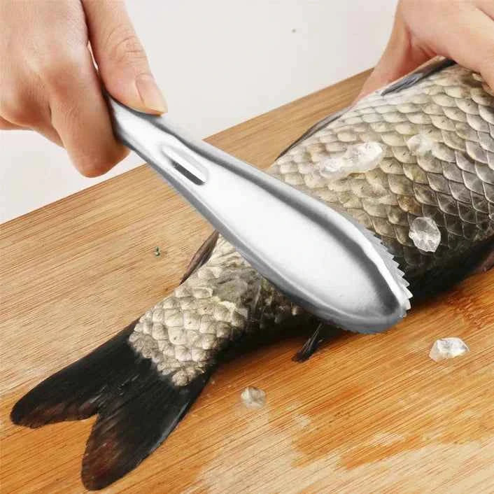 Stainless Steel Fish Cleaning Knife Skinner Fish Skin Scraper Scales Fishing Cleaning Kitchen Cooking Kitchen Gadget