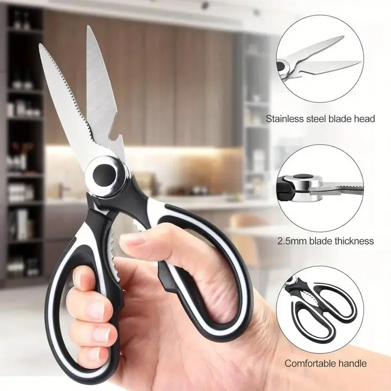 Heavy Duty Poultry Shears and Multi-Task Kitchen Scissors for Cooking Prep