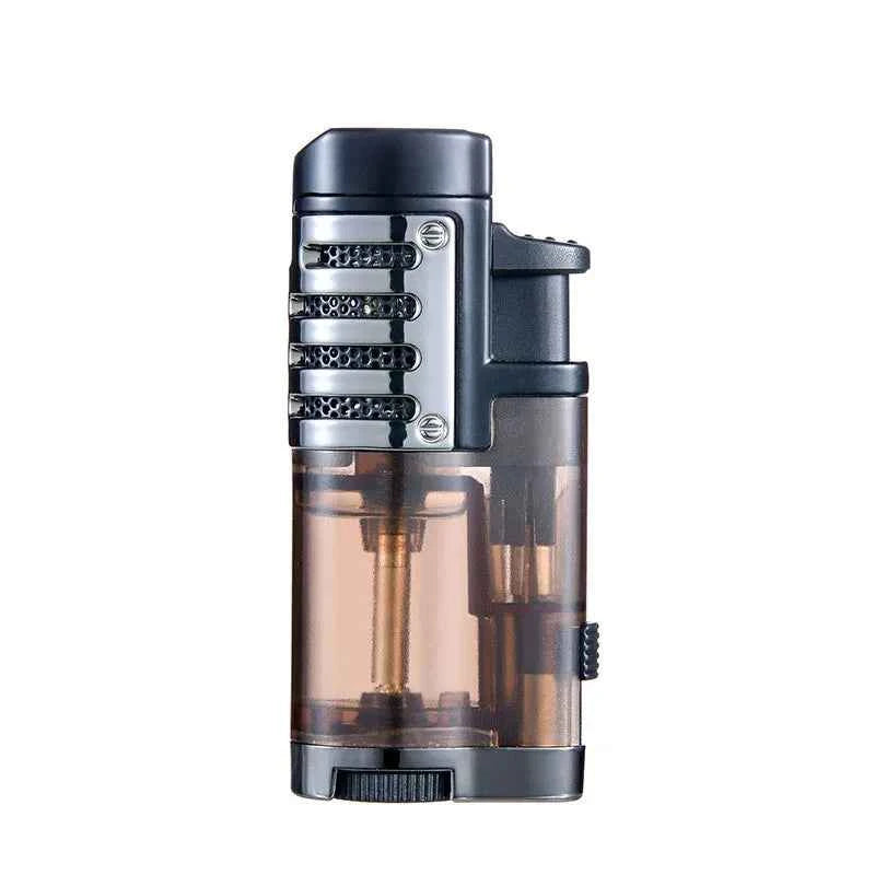 Cigar Butane Refillable Triple Jet Torch Lighter Windproof Adjustable Flame Lighter Men Cigarette Accessories Gifts FastShipping