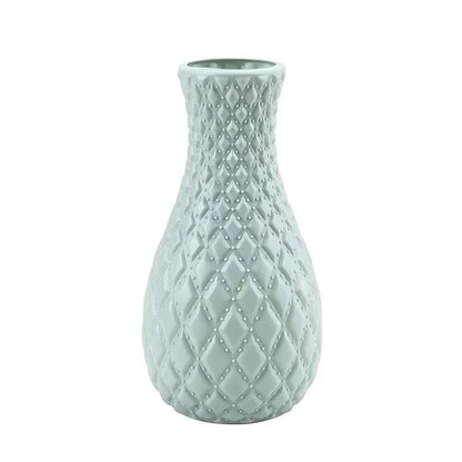 1pc Imitation Ceramic Plastic Vase, Suitable For Creative Flower Arrangement Decoration Of Rooms, Weddings, And Scenes