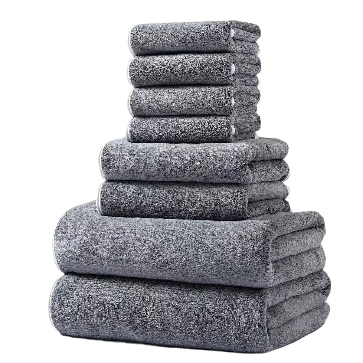 8 Piece Towels Set, 2 Extra Large Bath Towels, 2 Hand Towels
