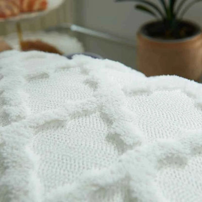 Soft Plush Wool Throw Pillow Covers Luxury Style Cushion Covers European Pillow Shell for Sofa Bedroom Cream Khaki Christmas