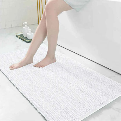 Olanly Super Absorbent Bathroom Rug Luxury Chenille Bath Mat Plush Non-slip Shower Mat Bathroom Carpet Welcome Deal Floor Mats