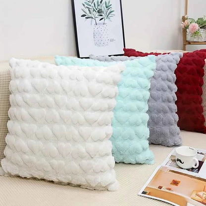 1pc Modern Solid Color Love Plush Throw Pillow Cover,Valentine's Day Cushion Cover,Home , Room,Bedroom,Living Room,Sofa Decor