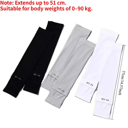 1 Pair Mens Ice Arm Sleeves Sunscreen Elastic Driving Gloves Outdoor UV Protection Arm Cover Sleeves Lightweight Cool Muff New