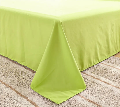 Solid Color Polyester Flat Sheet, Customizable Sizes