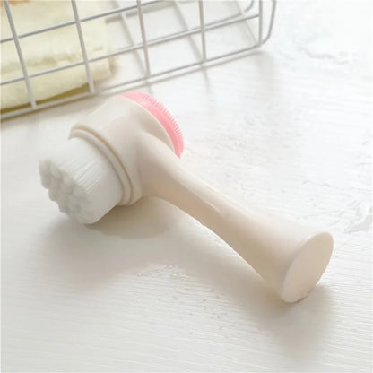 Double-Sided Silicone Facial Cleansing Brush