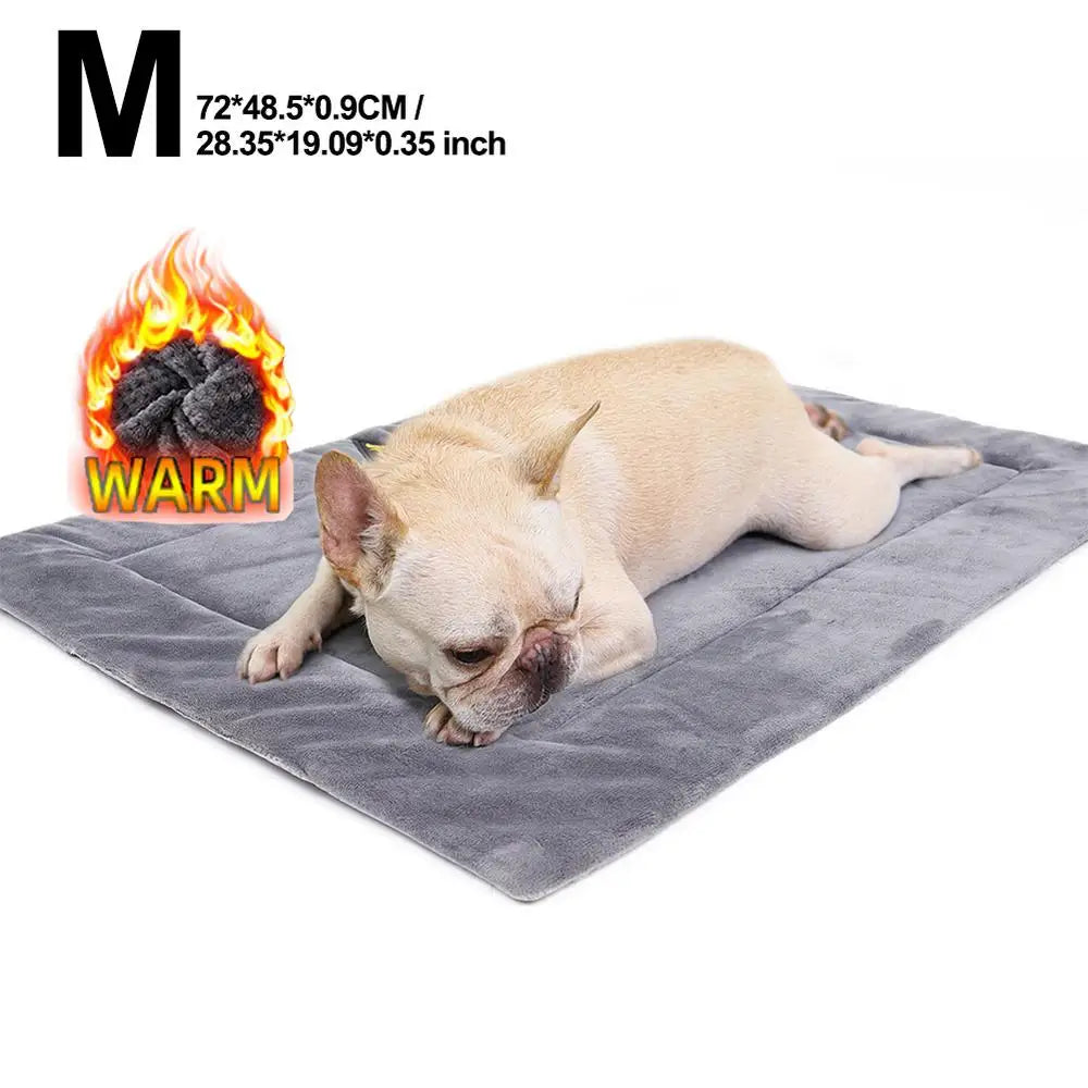Self-Heating Pet Bed, Flannel, No Batteries Needed