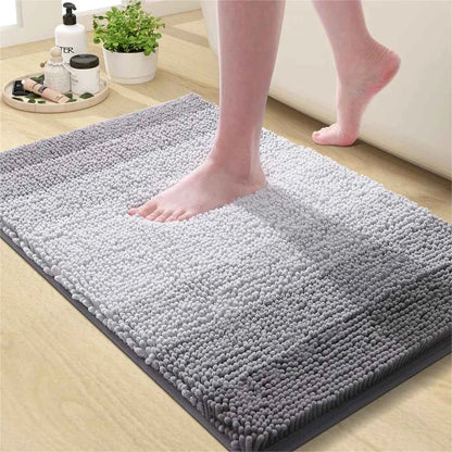 Olanly Super Absorbent Bathroom Rug Luxury Chenille Bath Mat Plush Non-slip Shower Mat Bathroom Carpet Welcome Deal Floor Mats