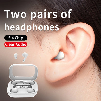 2-in-1 Wireless Earbuds – Sleep & Sport, HiFi 4D Bass, Noise Reduction, Ultra Long Battery