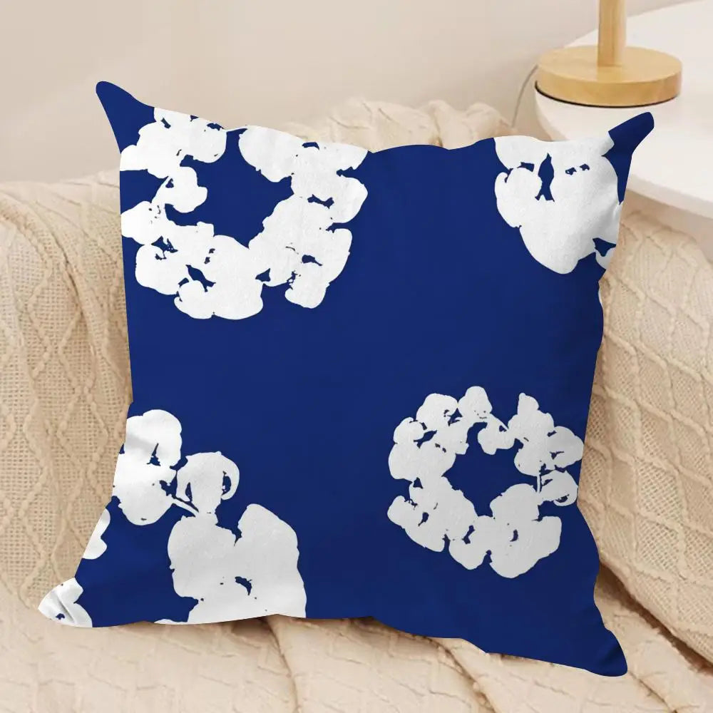 Denim Tear Print Double-Sided Plush Cushion Cover