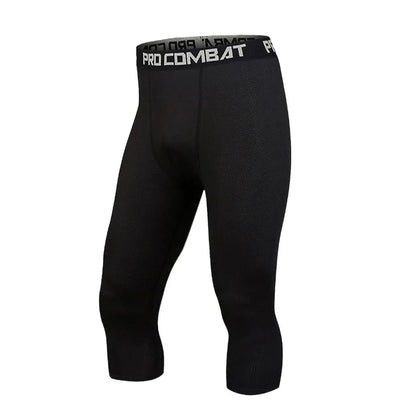 Men's Sports Leggings, Bottoming Shorts, Quick-drying Stretch Fitness, Running, Track and Field, Basketball Training, Compressio
