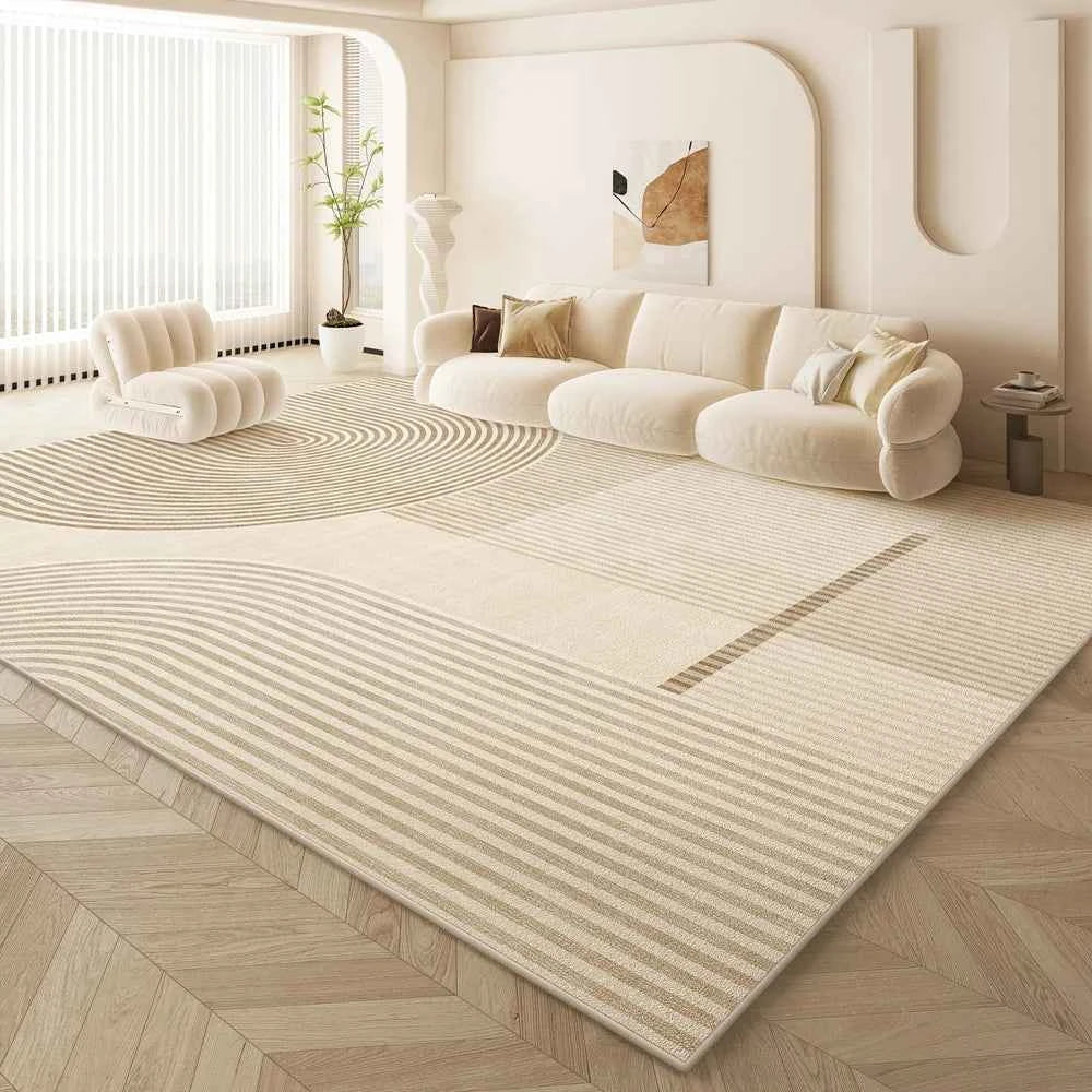 VIAKAMA Creamy Style Luxury Carpet For Living Room, Sofa, Bedroom, Balcony, Anti-Slip Floor Mat, Home Decoration