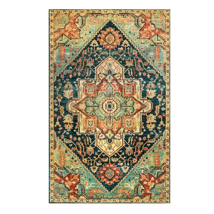 VIKAMA Washable Foldable Imitation Cashmere Carpet Entry Door Mat Persian Retro Style Living Room Bedroom Bed Soft Mat