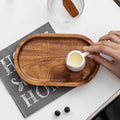 1PCS Tableware Solid Wood Round Dessert Plate Japanese-style Wooden Tray Snack Wooden Dried Fruit Tray Kitchen Accessories