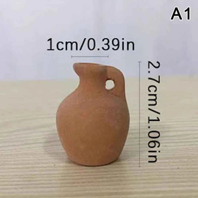 Mini Ceramic Vase Artifact Collection Simulation Vase Ornaments Classic For Gifts Home Decor Miniature Toy Miniature Vase Model