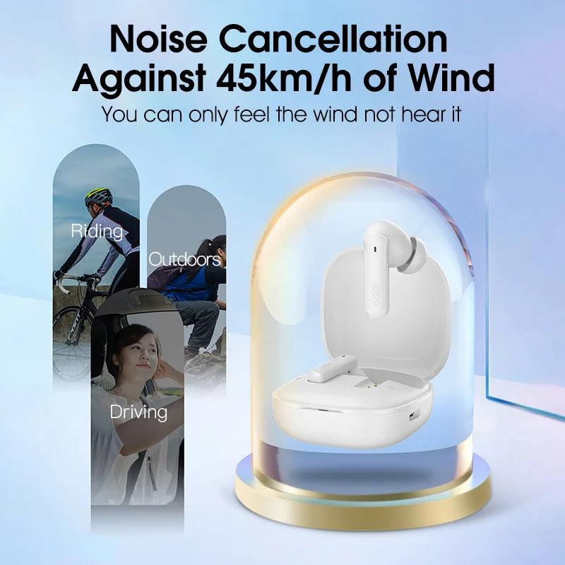 QCY HT05 MeloBuds ANC Earbuds – 40dB ANC, Transparency Mode, 6-Mic, 30H Playtime
